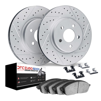 DFC 05-18 Volkswagen Bora/Beetle/Jetta Front Drill/Slot Geoperf Rotors EU 5000 Ceramic Pads w/HW