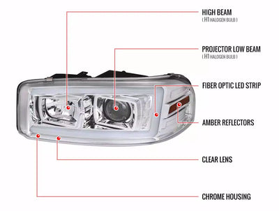 SPEC D TUNING chrome headlights