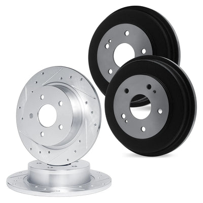 R1 Concepts Brake Rotor Drum- D/S - Silver Fits Toyota Pickup