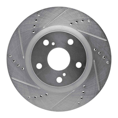 DFC 21-25 Dodge Durango Front Left Drilled & Slotted Silver Brake Rotor