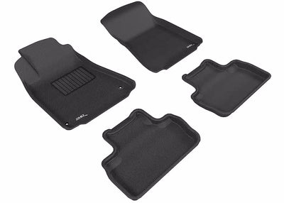3D MAXpider 2006-2013 Lexus IS Kagu 1st & 2nd Row Floormats - Black