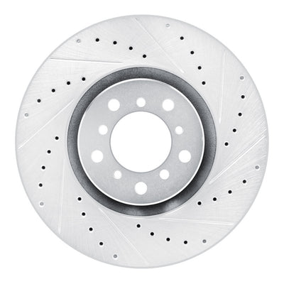 DFC 00-03 BMW M5 Left Front Drilled & Slotted Silver Brake Rotor