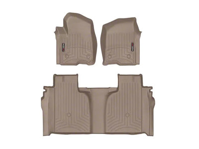 WeatherTech Tan Front and Rear Floorliners Fits -20-26 Chevrolet GMC 451436-1-2