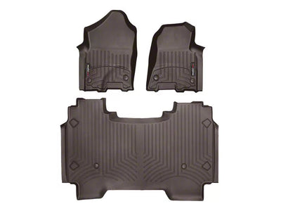 WeatherTech Cocoa Front and Rear Floorliners Fits -20-24 Dodge RAM 471428-1-2