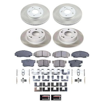 Power Stop 03-07 Honda Accord Front and Rear Semi-Coated Rotor Kit