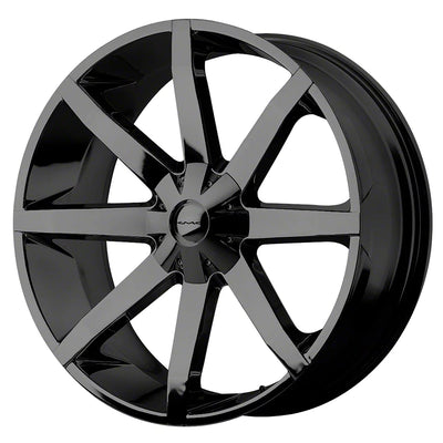 SLIDE 20x8.5 5x115.00/5x120.00 GLOSS BLACK W/ CLEAR COAT (10 mm)