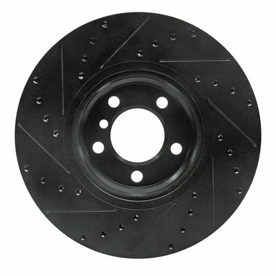 R1 12-18 BMW 228i Front Left Drilled Black Brake Rotor