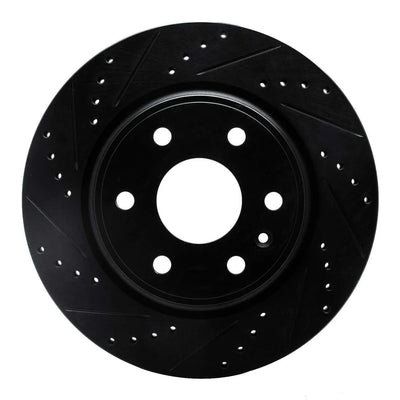 R1 07-17 Buick Acadia Front Left Slotted Black Brake Rotor