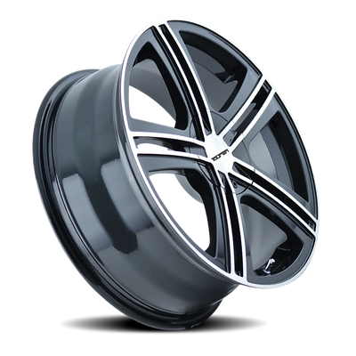 Touren 3262 TR62 18x7.5 / 5x112/120 BP / 40mm Offset / 72.62mm Hub Gloss Black Machined Wheel