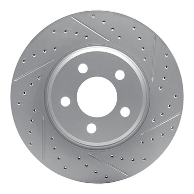 R1 21-25 Toyota Rav4 Prime (Plug-In Hybrid) Front Right Drilled & Slotted Geoperformance Rotor