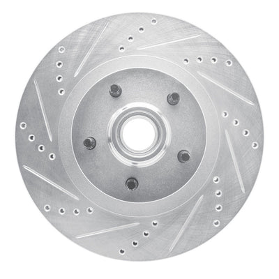 R1 01-05 Ford Explorer Sport Trac Front Left Drilled & Slotted Silver Brake Rotor