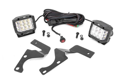 1x 70904 1x 70792 Toyota 3-inch Wide Angle LED Lower Windshield Ditch Kit (10-20 4-Runner 3-inch Osram Wide Angle LED)