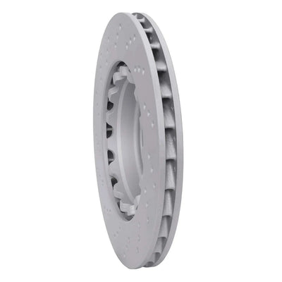 R1 08-13 BMW 1 Series M Right Front Drilled Geo-Carbon Series Rotor