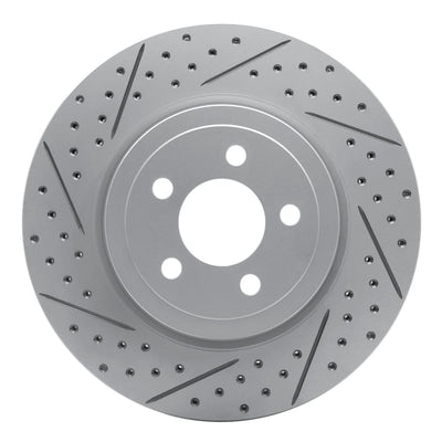 R1 05-23 Chrysler 300 Front Left Drilled & Slotted Geoperformance Rotor