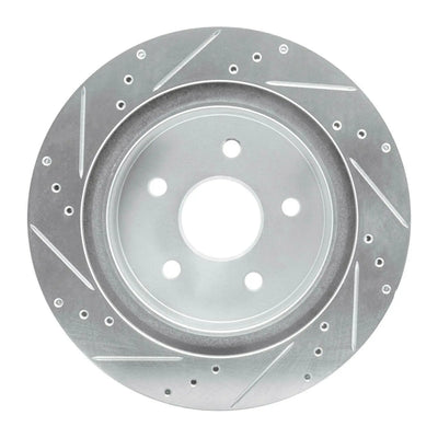 R1 04-06 Dodge Ram SRT-10 Rear Left Drilled Black Brake Rotor