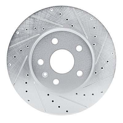 R1 Concepts Brake Rotor Drilled and Slotted Silver Fits Buick Envision