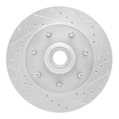 DFC 97-04 Ford F-250 2WD (Excl Super Duty) Front Right Drilled & Slotted Silver Brake Rotor