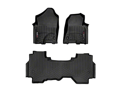 WeatherTech Black Front and Rear Floorliners Fits -20-24 Dodge RAM 441428-1-4