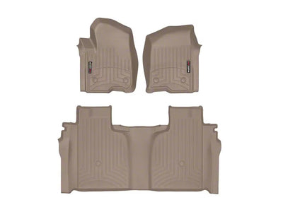 WeatherTech Tan Front and Rear Floorliners Fits -20-24 Chevrolet GMC 451436-1-3