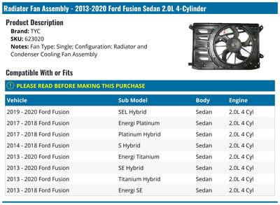 TYC auto part