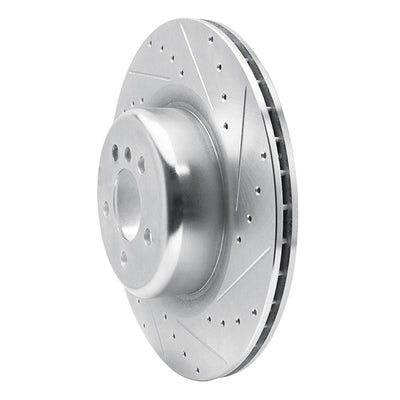 DFC 10-14 BMW X5 Rear Right Drilled & Slotted Silver Brake Rotor