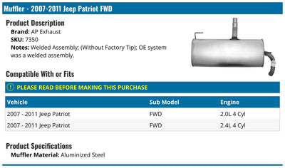 MUFFLER WELDED ASSEMBLY