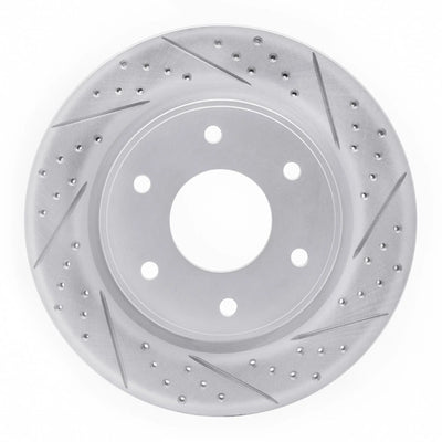 R1 05-07 Infiniti Qx56 Front Right Drilled & Slotted Geoperformance Rotor