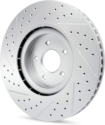 R1 18-25 Audi S5 Sportback Front Left Drilled & Slotted Geoperformance Rotor