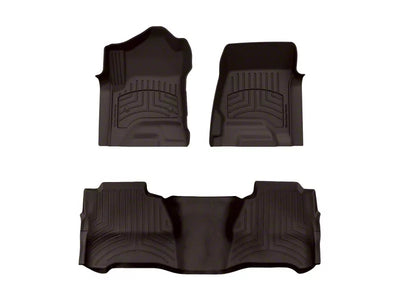 WeatherTech Cocoa Front Rear FloorLiner HP Fits -20-25 Chevrolet GMC 477221-475424IM