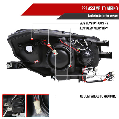 BLACK HOUSING PROJECTOR HEADLIGHTS,