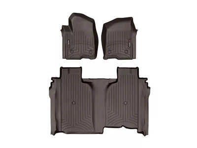 WeatherTech Cocoa Front and Rear Floorliners Fits -20-26 Chevrolet GMC 471436-1-4