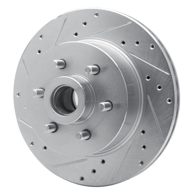 R1 Concepts Brake Rotor Drilled and Slotted Silver Fits Dodge Dakota