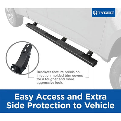 0918 RAM 1500(1921 CLASSIC)QUAD CAB RISER 4IN BLACK RUNNING BOARDS