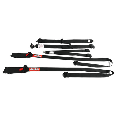 SFI CAMLOCK 6PT PU LAP HNR BELTS BLK