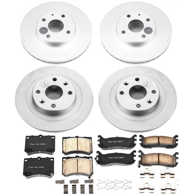 Power Stop 97-03 Ford Escort Front & Rear Z17 Evolution Geomet Coated Brake Kit