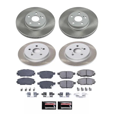 Power Stop 09-10 Pontiac Vibe Front and Rear Semi-Coated Rotor Kit