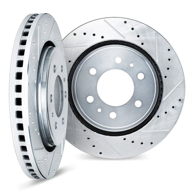 DFC 21-25 Ford F-150 Rear Drilled & Slotted Silver Rotors