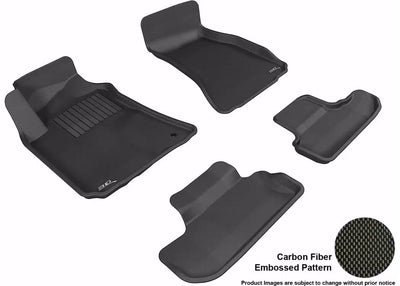 3D MAXpider 2008-2010 Dodge Challenger Kagu 1st & 2nd Row Floormats - Black