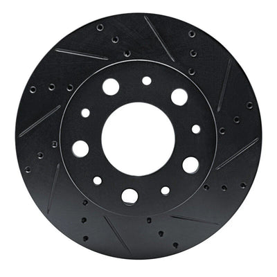 R1 14-25 Ram Promaster 2500 Front Right Drilled & Slotted Black Brake Rotor