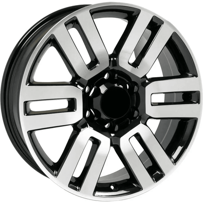 20 IN REPLICA WHEEL TY10 FITS TOYOTA 4RUNNER RIM 20X7 BLACK MACH