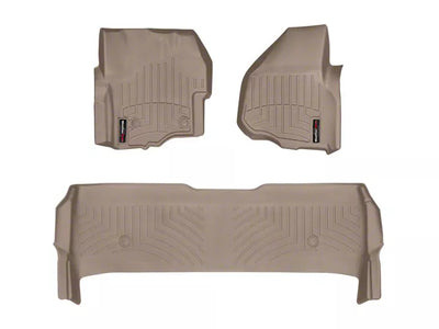 WeatherTech Tan Front and Rear Floorliners Fits -20-16 F-250 F-350 F-450 F-550 455841-453052