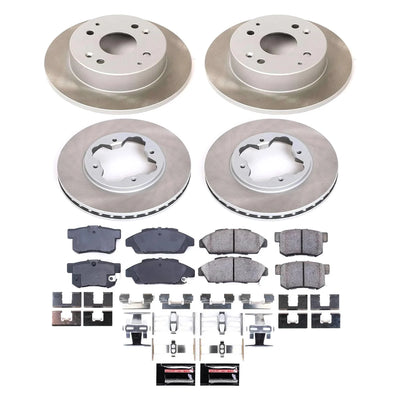 Power Stop 91-93 Honda Accord Front and Rear Semi-Coated Rotor Kit
