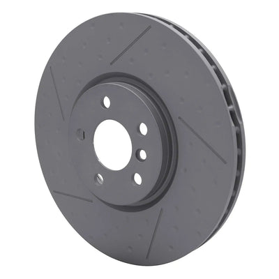 R1 15-19 Mini Cooper (Excl Clubman) Front Right Slotted Black Brake Rotor