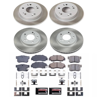 Power Stop 97-01 Honda Prelude Front and Rear Semi-Coated Rotor Kit