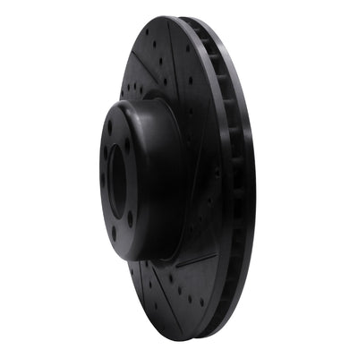 R1 12-21 BMW 440I Gran Coupe Front Right Drilled & Slotted Black Brake Rotor