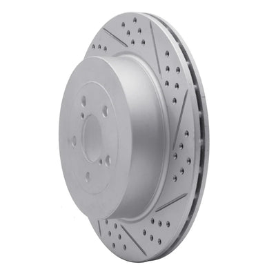 R1 03-04 Subaru Impreza Rear Right Drilled & Slotted Geoperformance Rotor