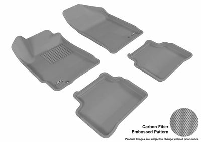 3D MAXpider 2007-2012 Nissan Altima Kagu 1st & 2nd Row Floormats - Gray