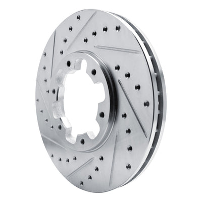 R1 Concepts Brake Rotor Drilled and Slotted Silver Fits Infiniti QX4