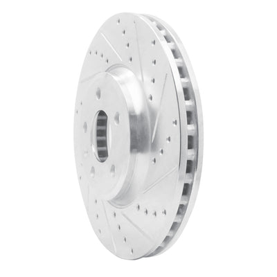 R1 Concepts Brake Rotor Drilled and Slotted Silver Fits Audi A4