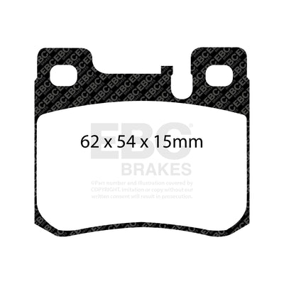 EBC 94-95 Mercedes-Benz C220 (W202) 2.2 (ASC) Yellowstuff Rear Brake Pads